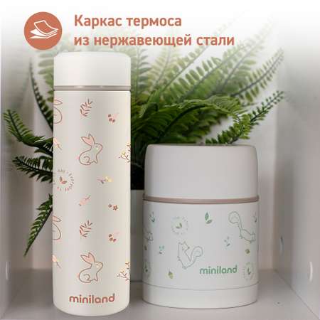 Термос Miniland для еды и жидкостей Natur Thermos Bunny зайчик 450 мл