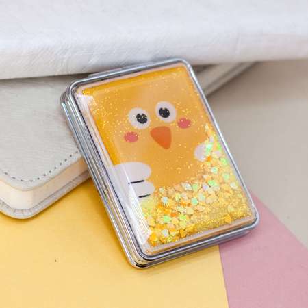 Зеркало карманное iLikeGift Animal owl yellow с увеличением