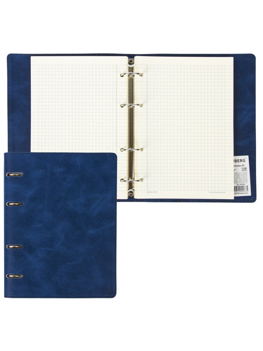 Тетрадь со сменным блоком Brauberg клетка 120 лист. - фото 6