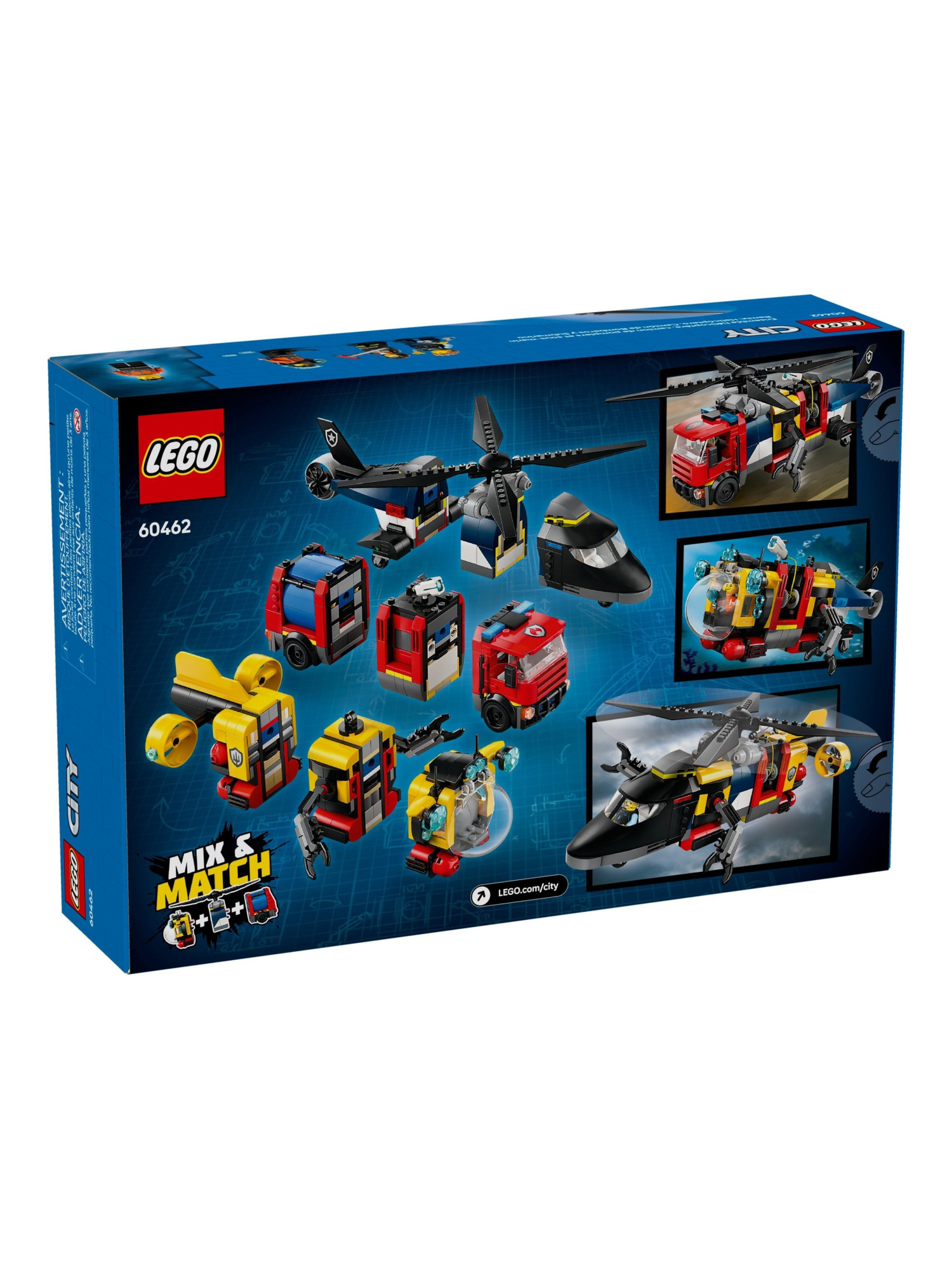 Конструктор LEGO City Вертолет, пожарная машина 874 дет. - фото 3