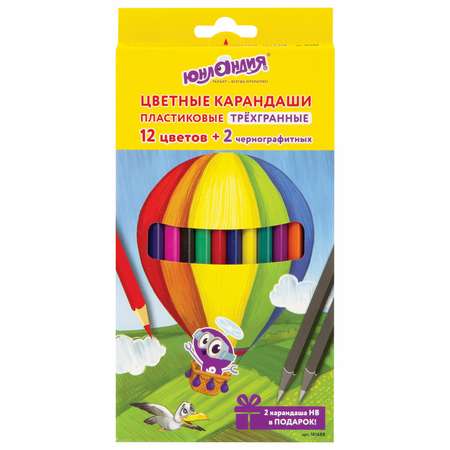 Карандаши цветные Юнландия 12 шт.