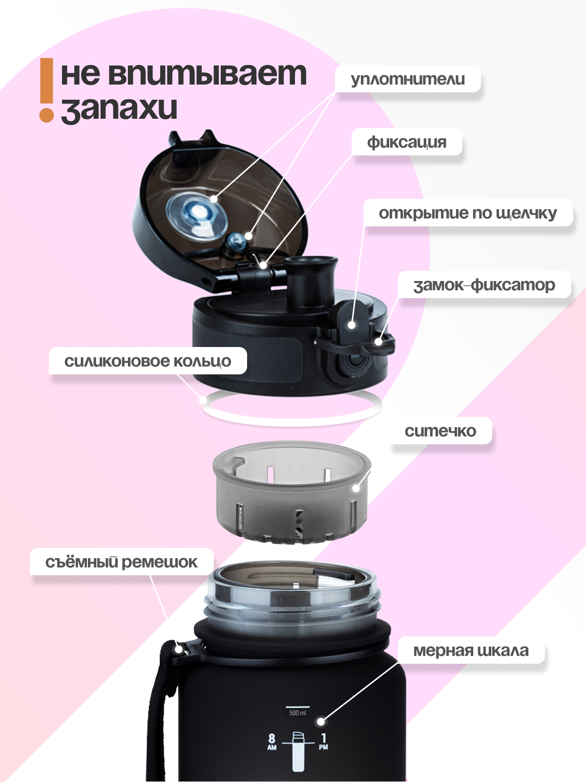 Бутылка UZSPACE 1000 мл - фото 3