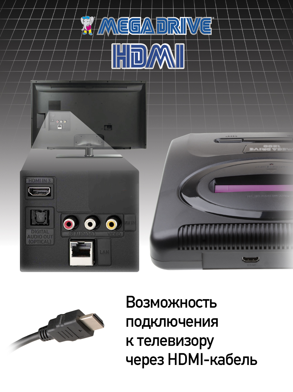 Игровая приставка Dendy Mega Drive 1200 HDMI - фото 7