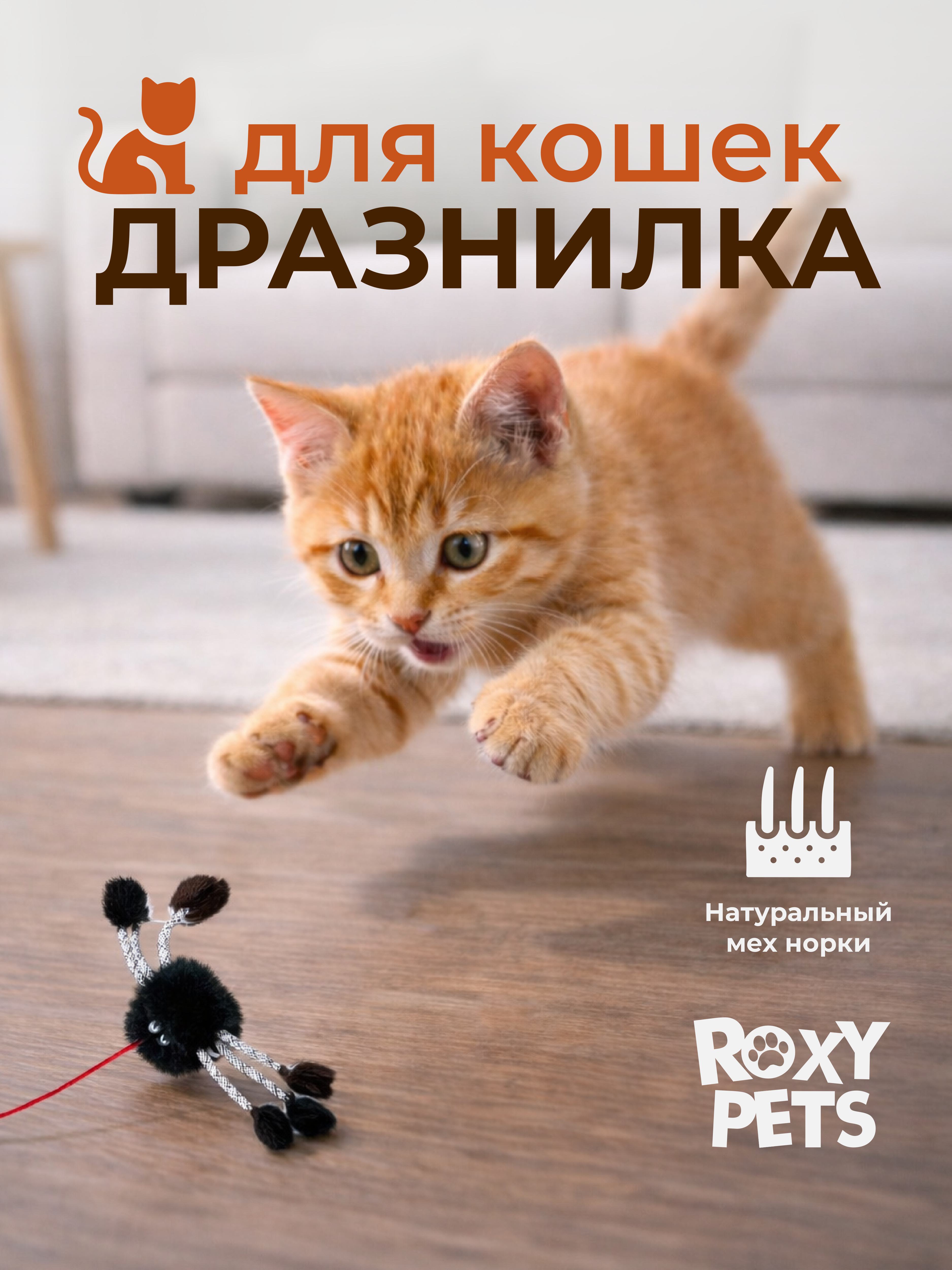 Дразнилка для кошек ROXY PETS Норковый паук - фото 1