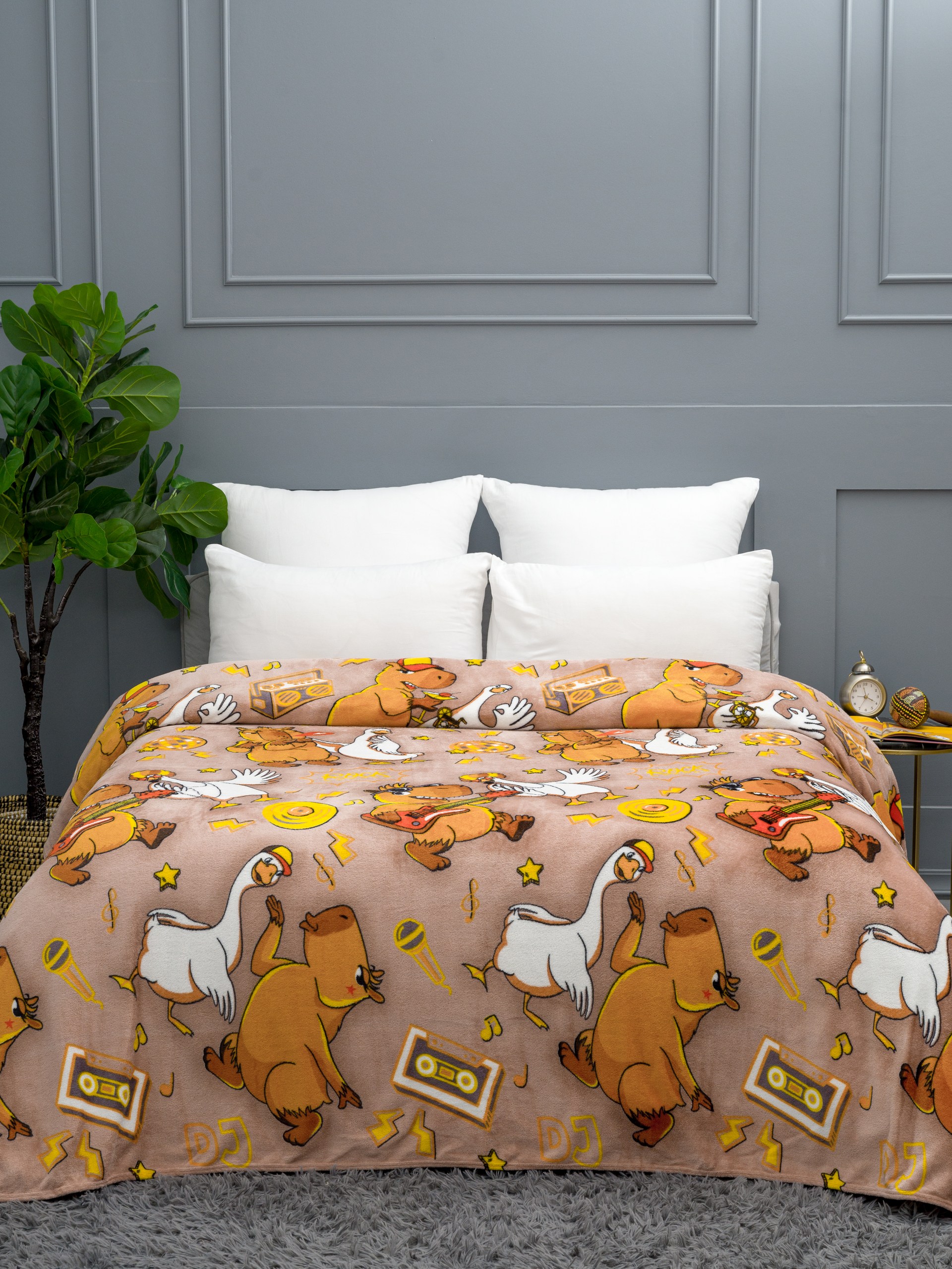 Плед Павлинка Капибара и гусь 200 x 220 см - фото 1