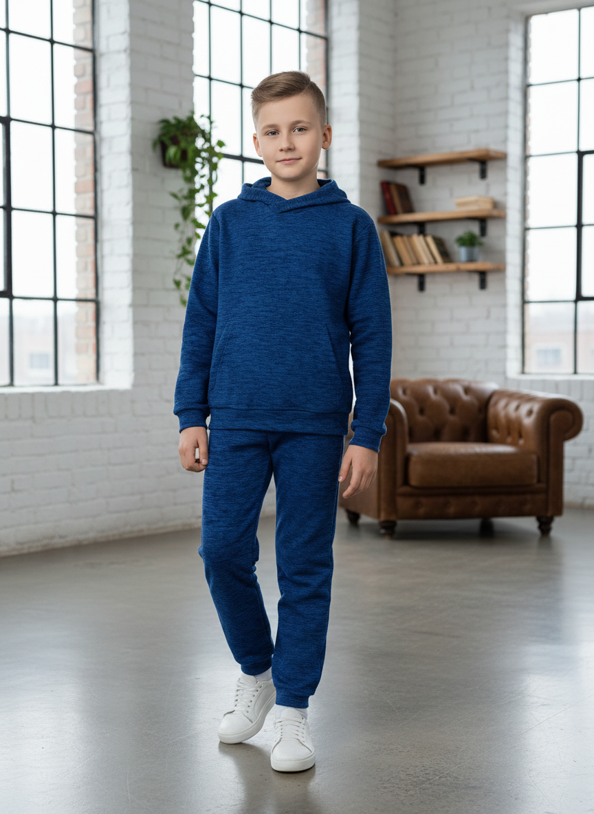 Изображение товара Теплый флисовый костюм для мальчика Худи и брюки ULTRA: 134
