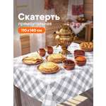 Скатерть на стол тканевая VILINA клеенка прямоугольная клетка