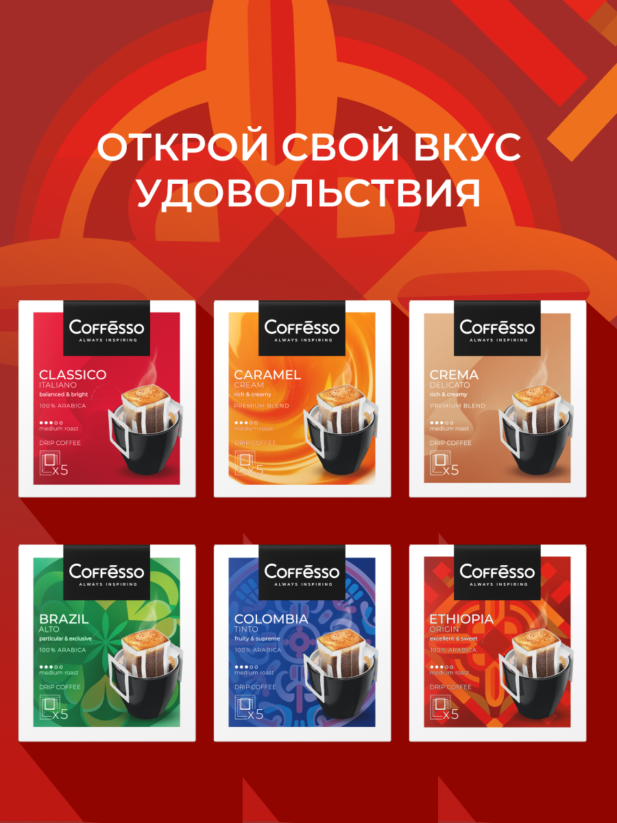 Кофе в дрип-пакетах Coffesso Ethiopia Origin - фото 9