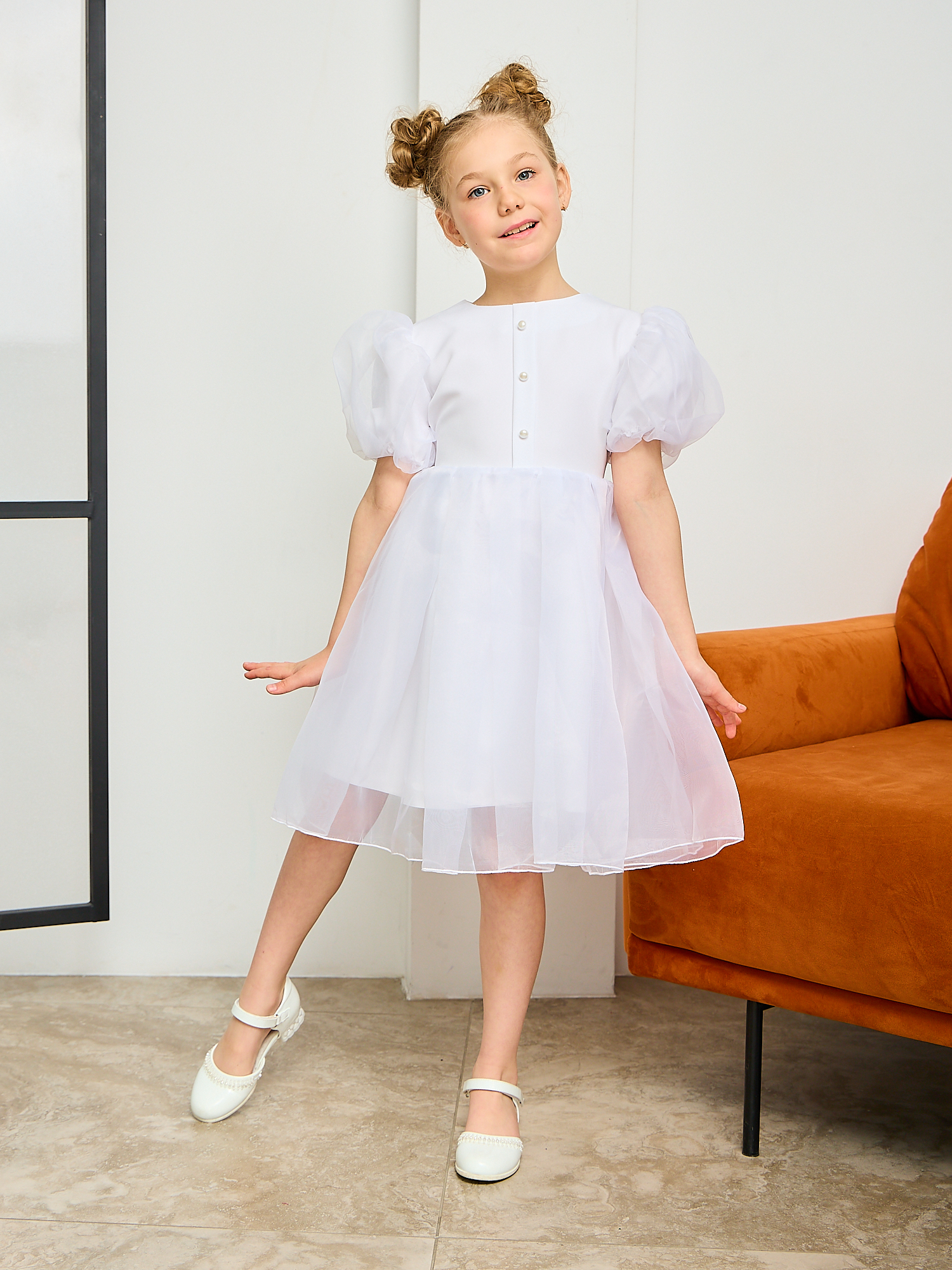 Платье Sofisha kids Plat.organza.white - фото 10