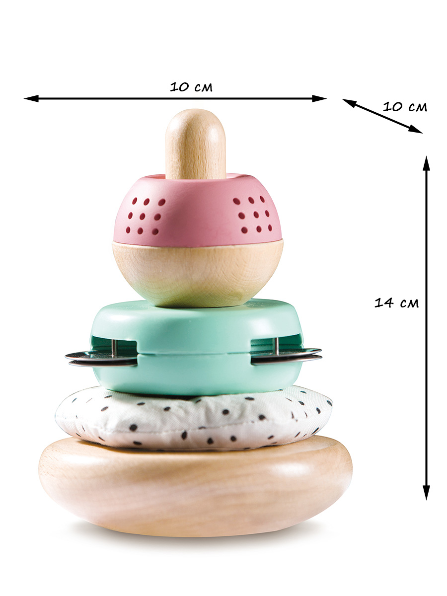 Игрушка Hape пирамидка Пастель - фото 3