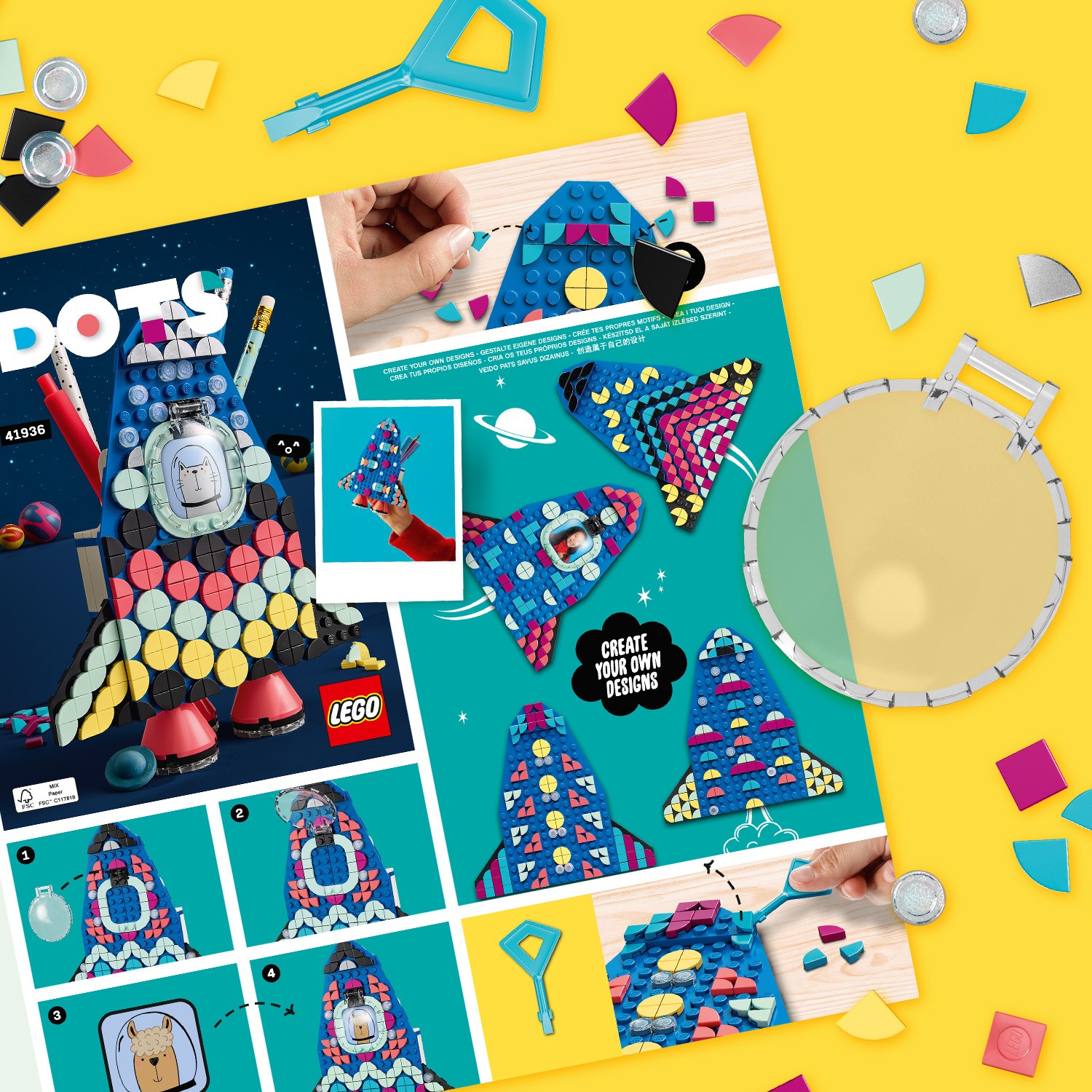 Конструктор LEGO DOTS Подставка для карандашей блочный - фото 6