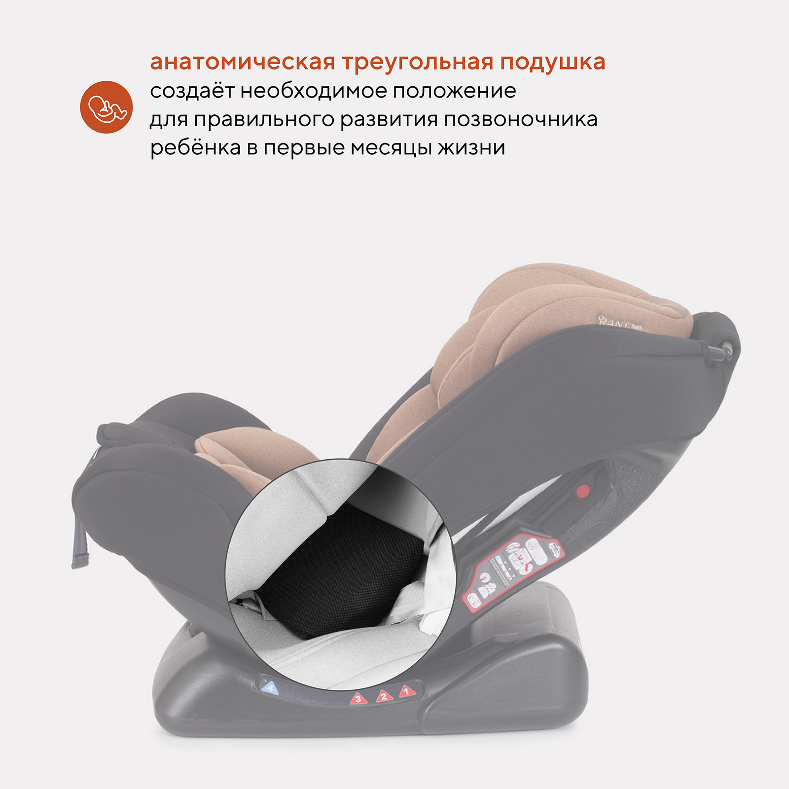 Автокресло Rant Basic Unity Beige 0+/1/2/3 (0-36 кг) - фото 4
