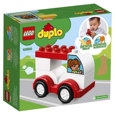 Конструктор LEGO DUPLO Мой первый гоночный автомобиль блочный