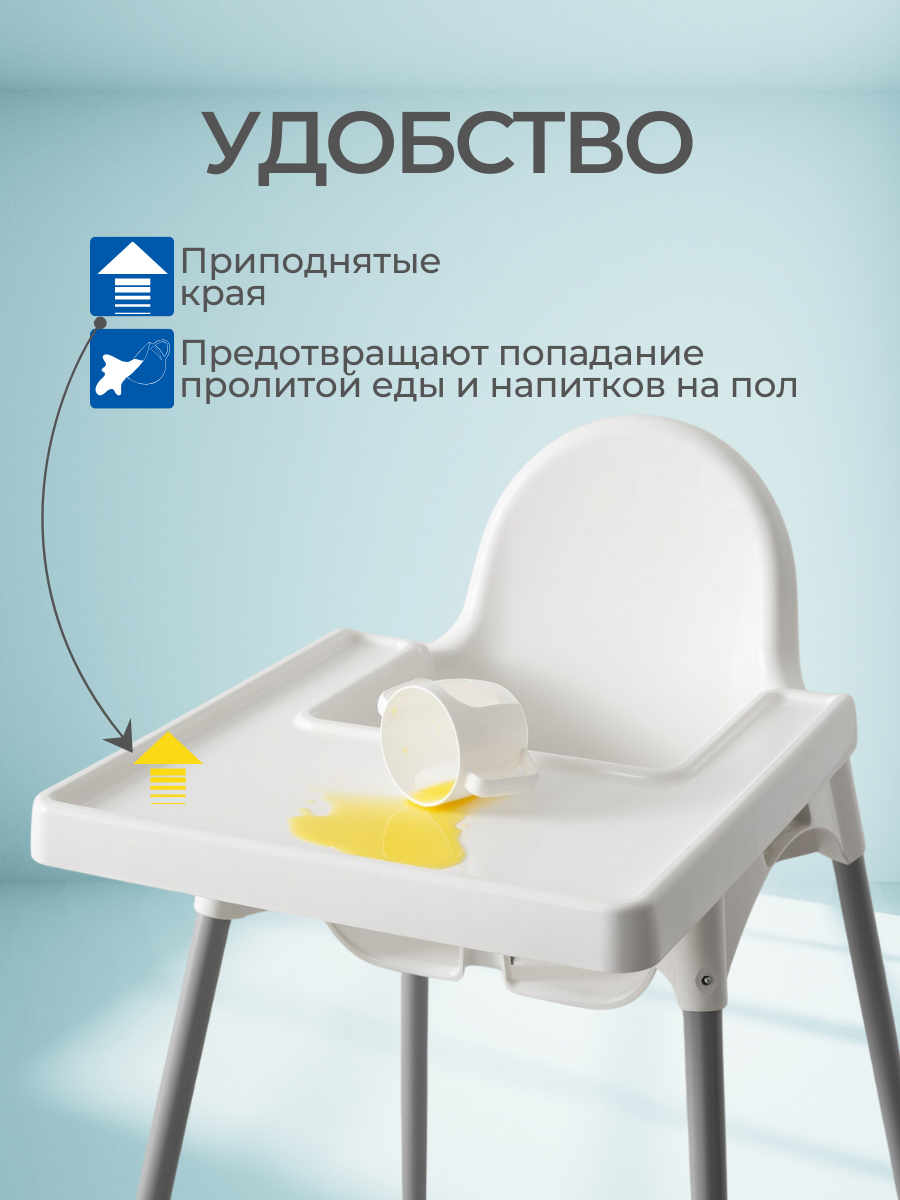 Стульчик для кормления IKEA антилоп белый - фото 10