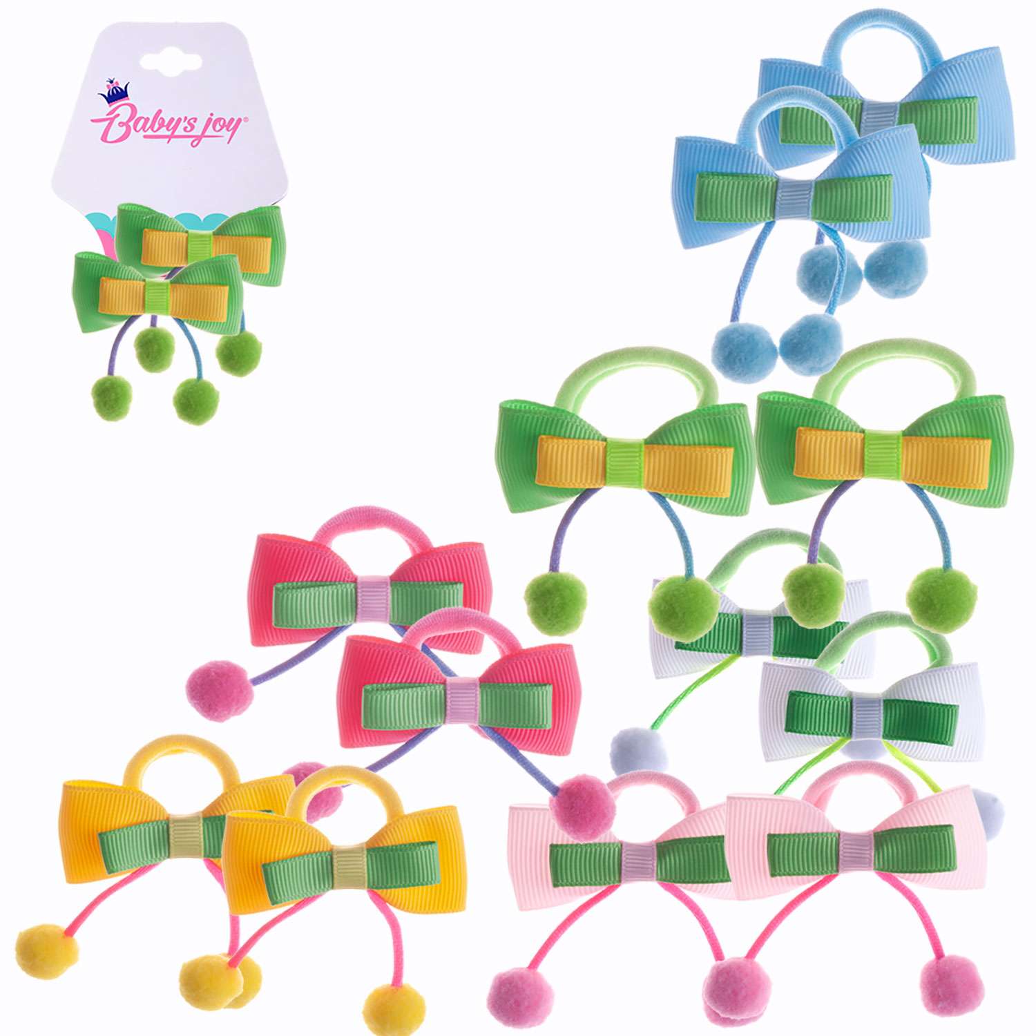 Банты Babys JOY 2шт в ассортименте BN81-2 BN81-2 - фото 1