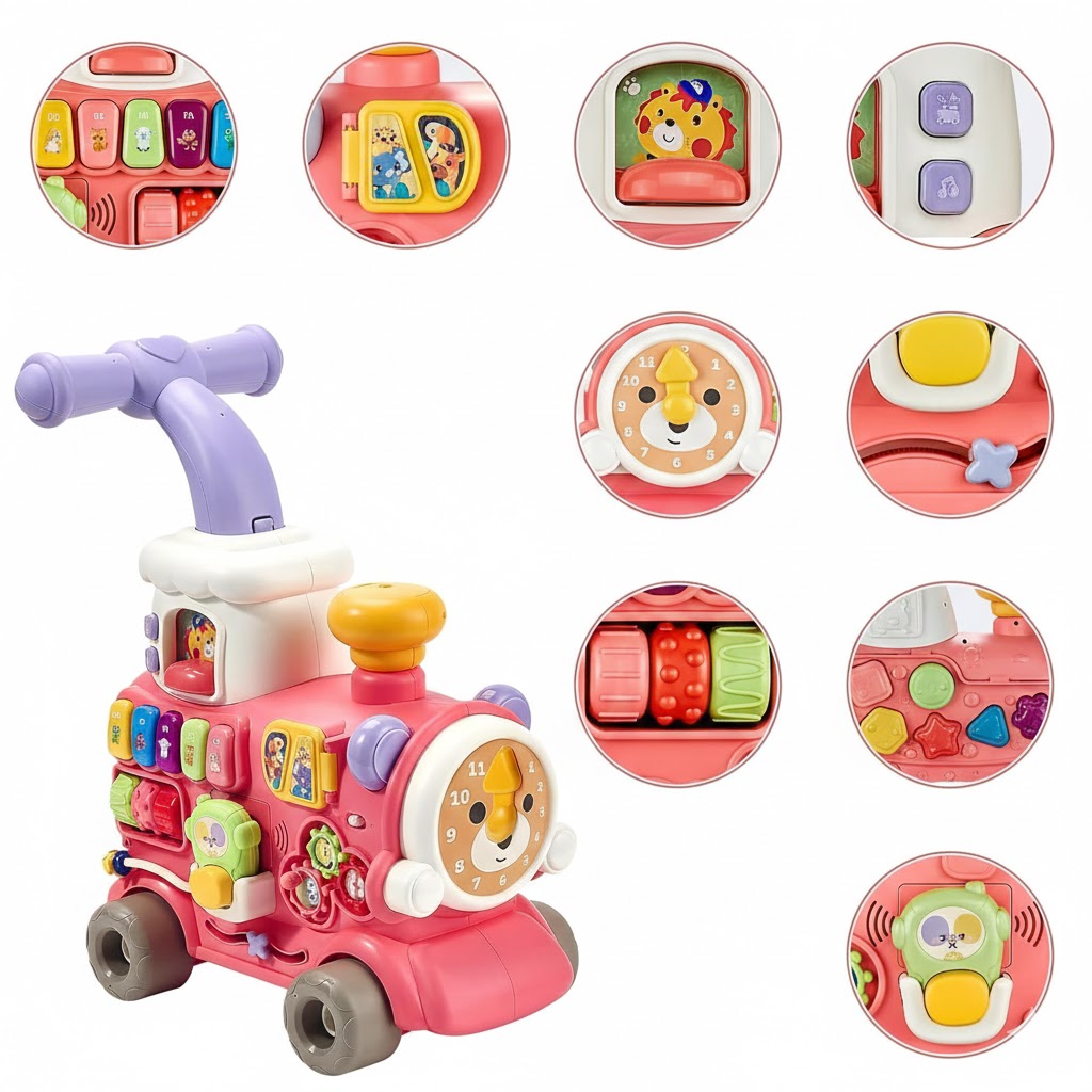 Каталка LANSI WORLD розовый - фото 8