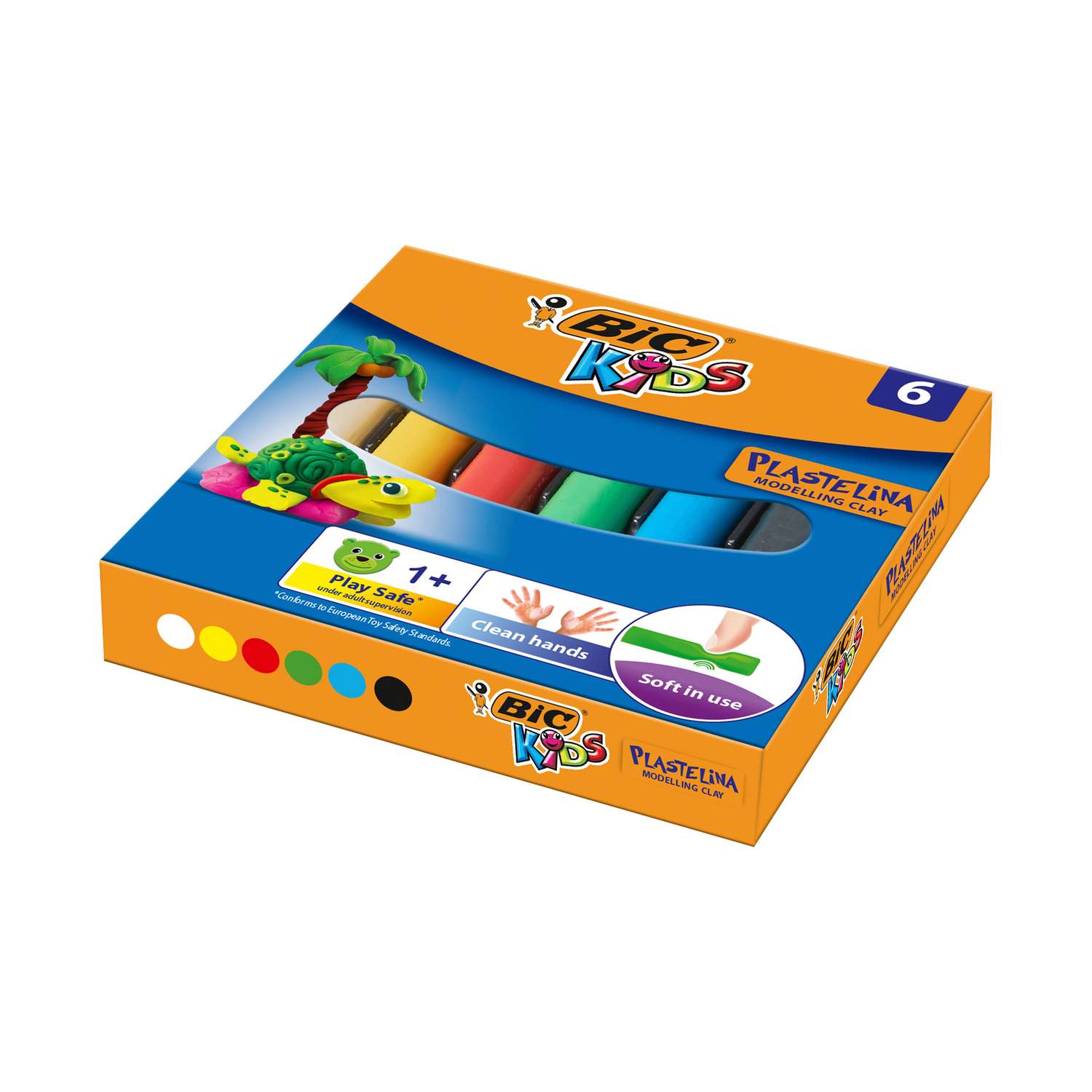 Пластилин BIC 6 цв. - фото 1