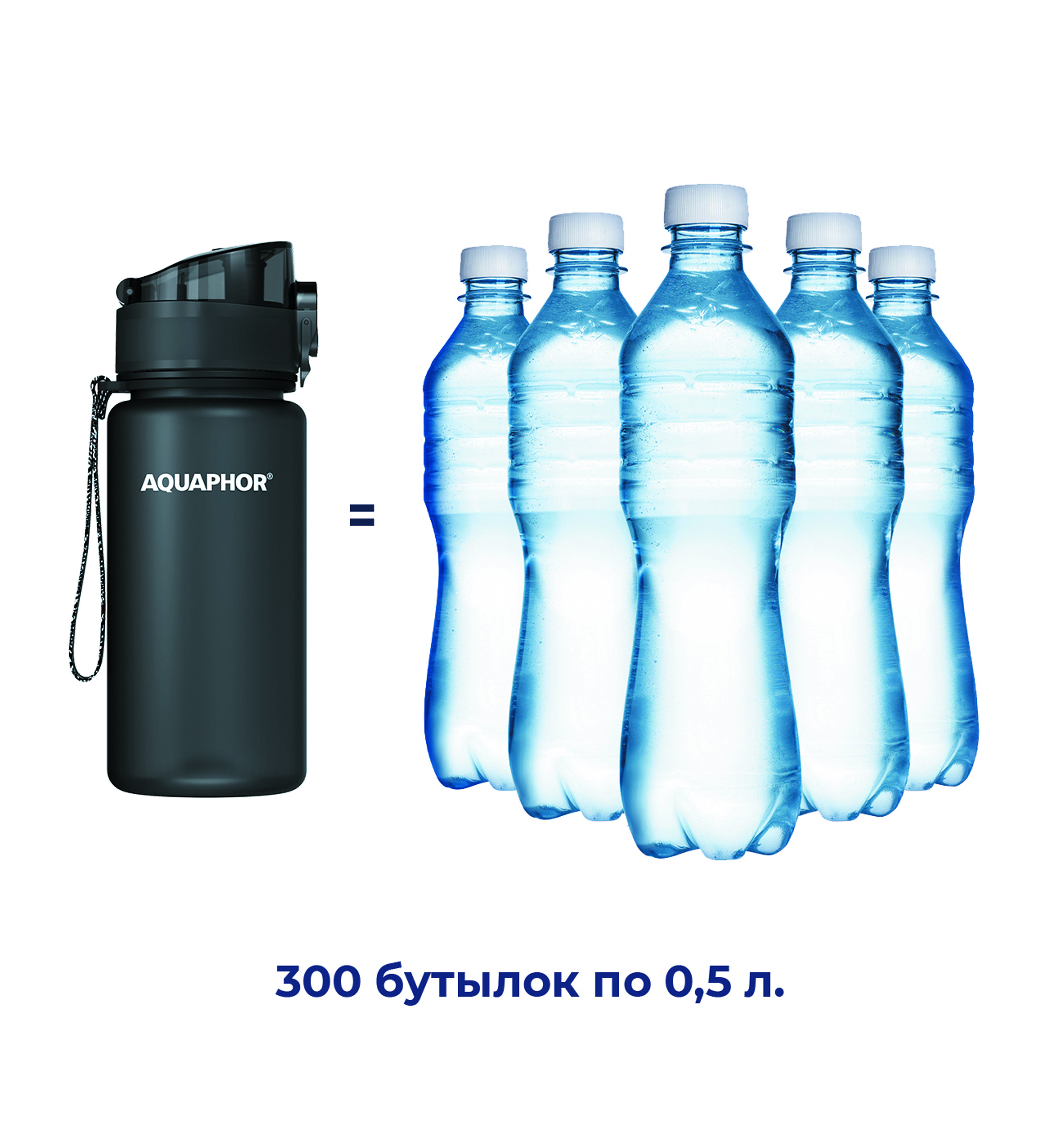 Бутылка-фильтр Аквафор 350 мл черная - фото 5