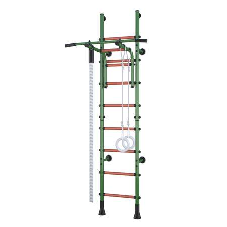 Детский спортивный комплекс Polini kids Sport Turbo пристенный Зеленый