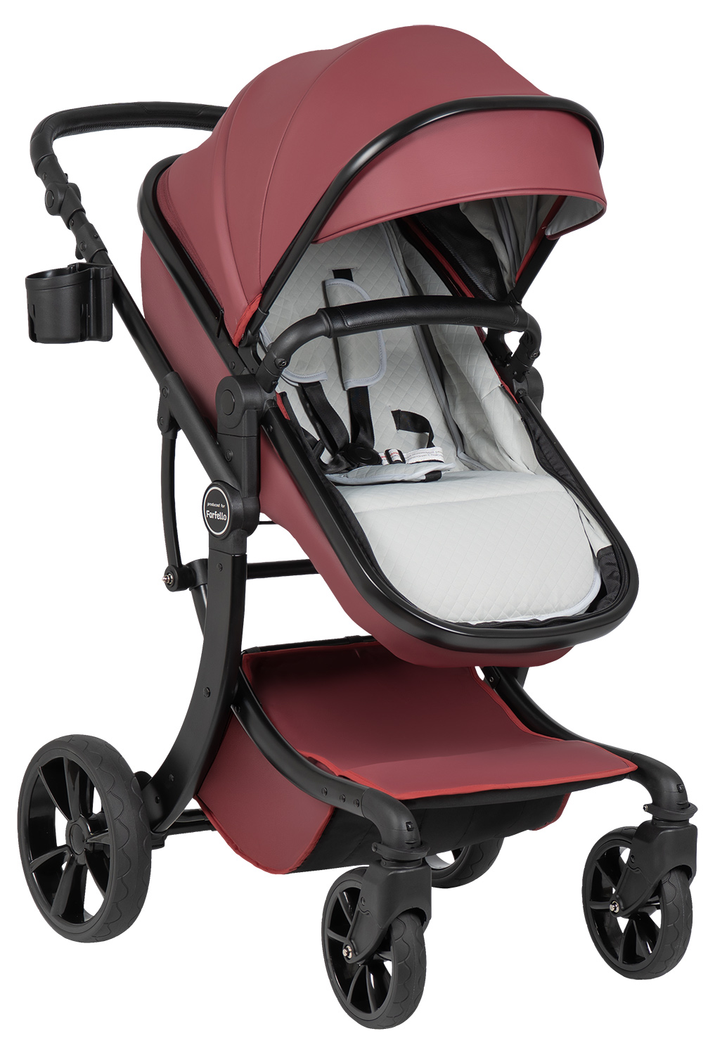 Коляска трансформер Aimile Adventurer бордовый - фото 19