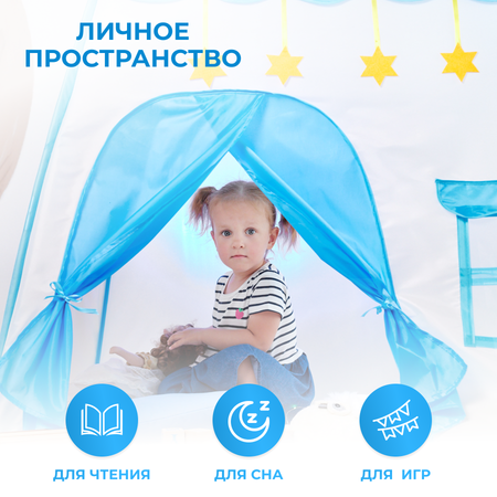 Палатка Gremlin голубая с окном