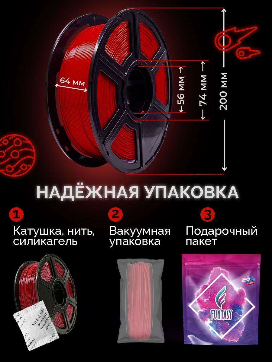Пластик Funtasy Красный - фото 8