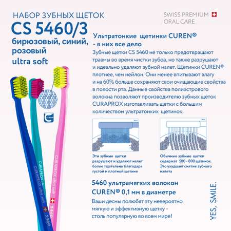 Зубная щетка классическая Curaprox 3 шт.