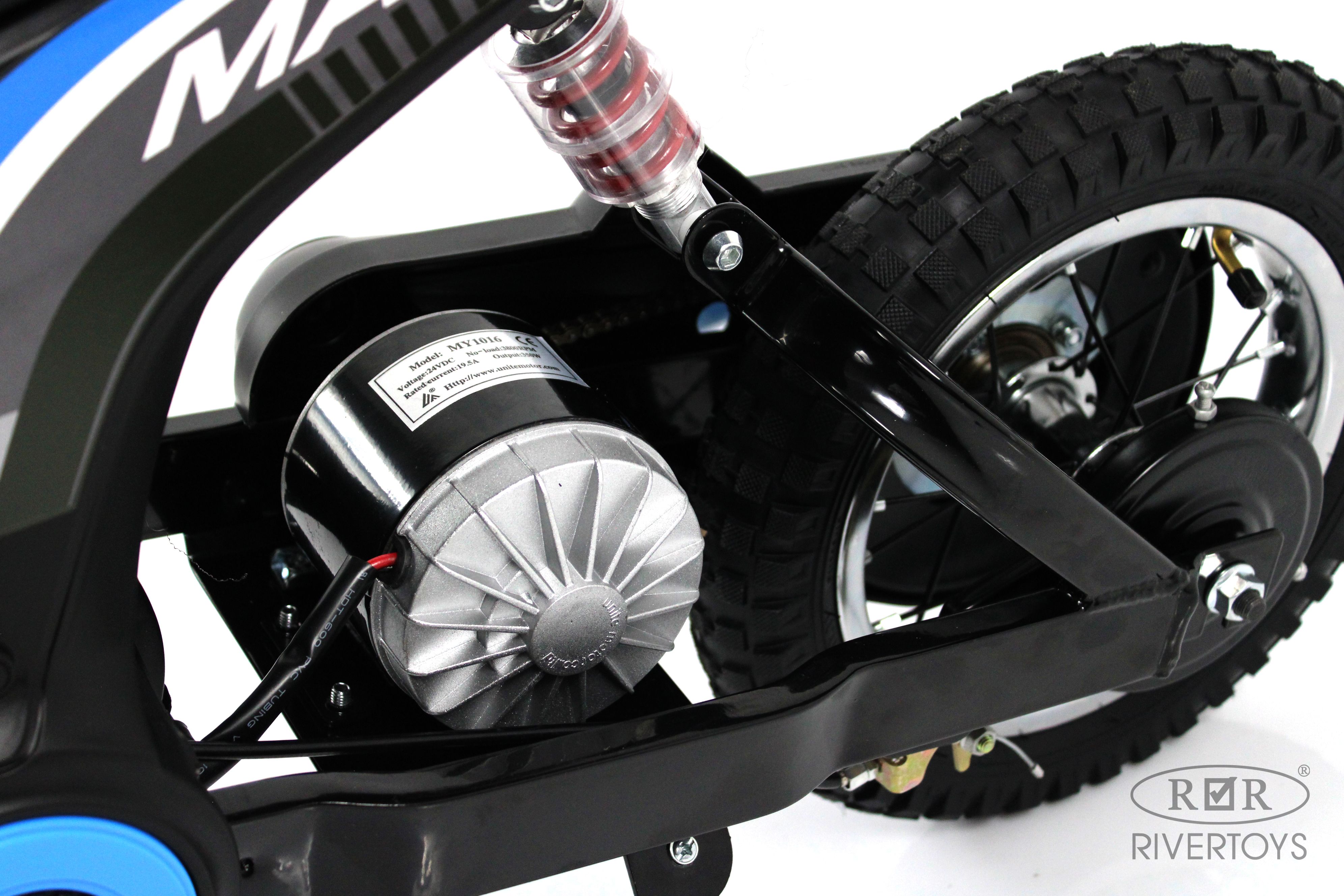 Электромотоцикл RIVERTOYS A005AA-MOTO-BLUE - фото 17
