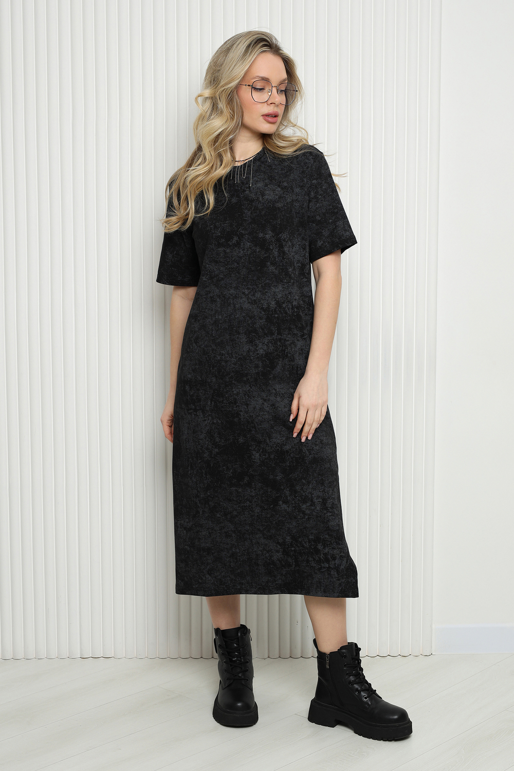 Платье Ifeizion 14406/1 черный варенка - фото 1