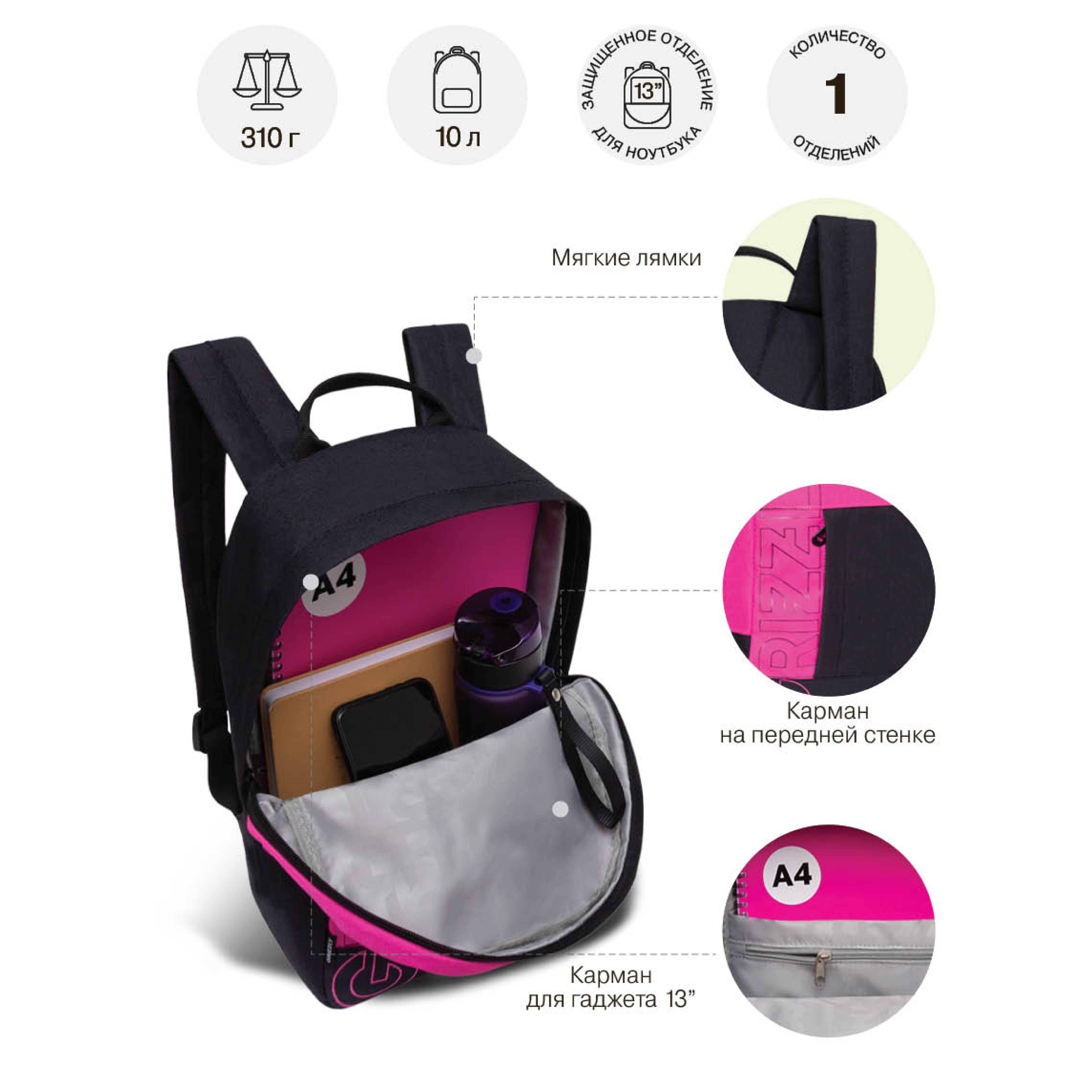 Рюкзак Grizzly для девочки - фото 8