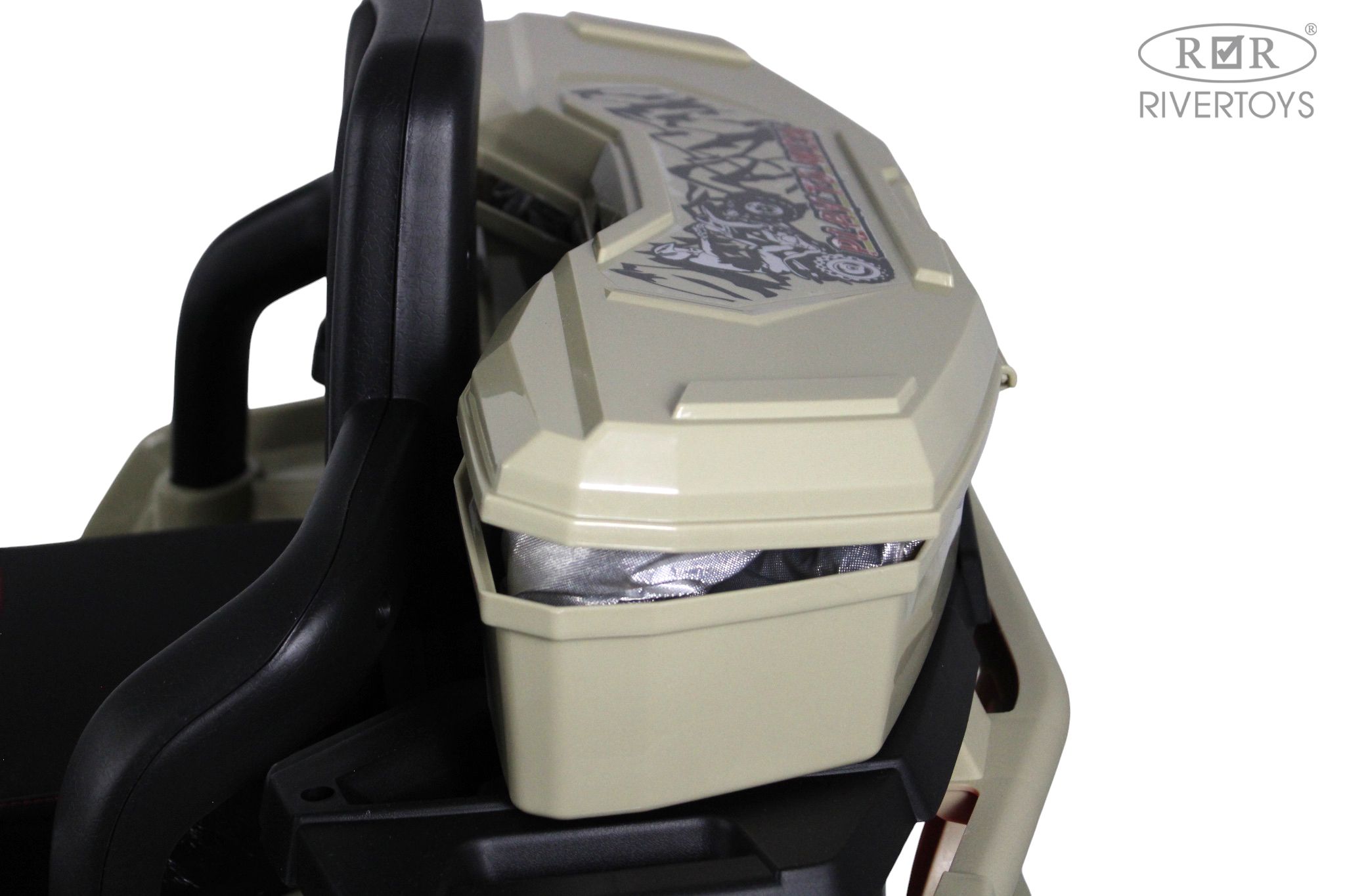 Электромобиль RIVERTOYS Z111ZZ-NEW-BEIGE С пультом ДУ - фото 4