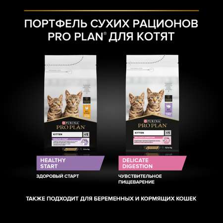 Корм сухой для котят PRO PLAN 10 кг с индейкой с чувствительным пищеварением