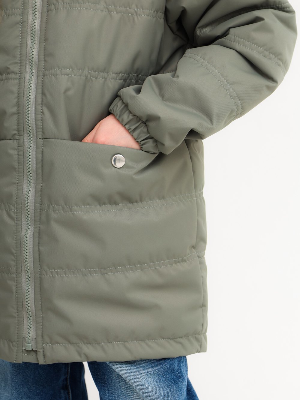 Куртка MINIDINO B-VO-Krt-111/0Куртка демисезонная Мини Д оливка детская - фото 5