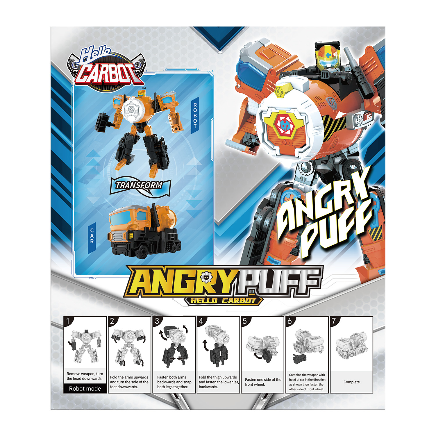 Игровой набор Hello Carbot Трансформер AngryPuff 16 см S7 - фото 16