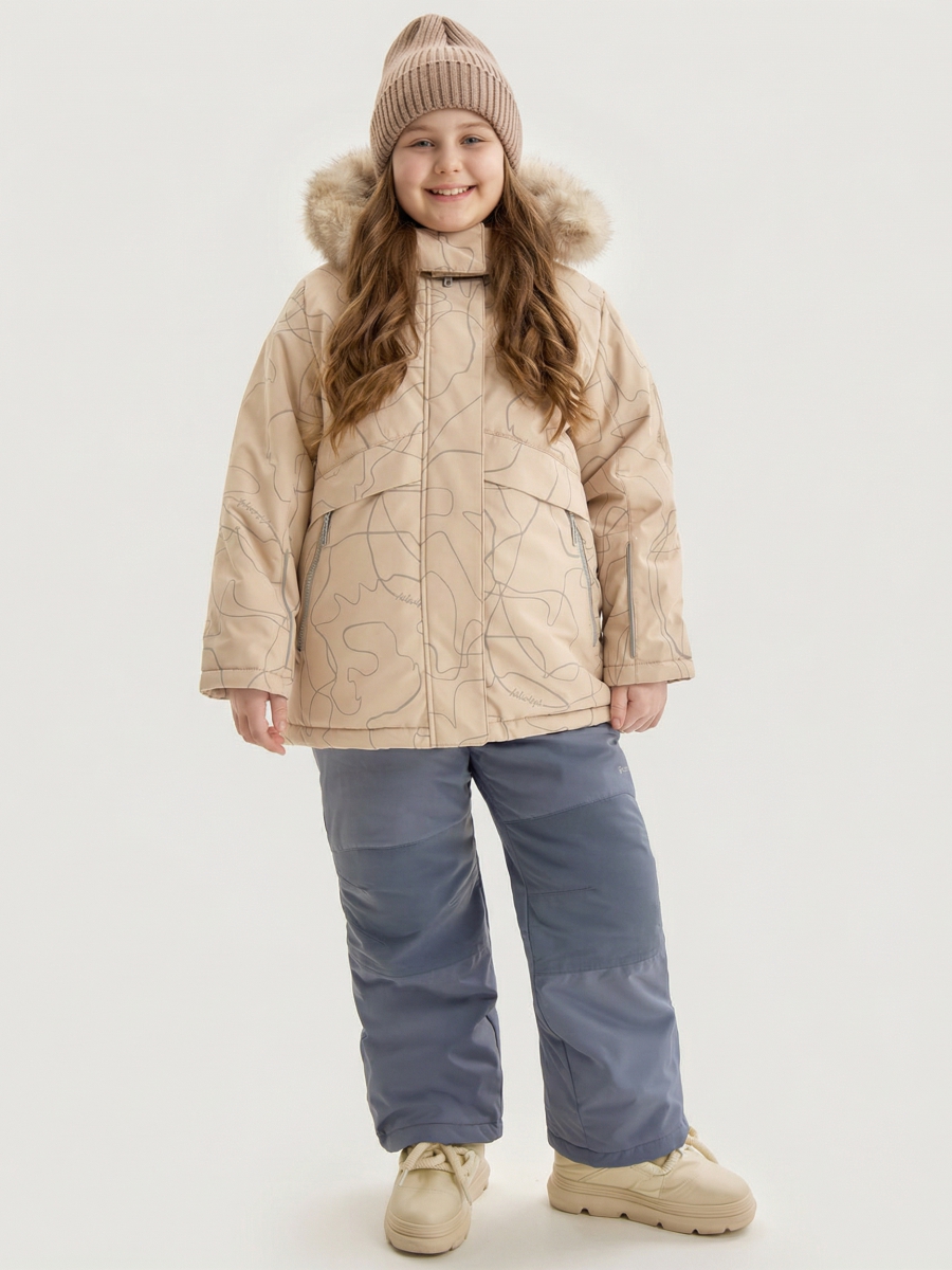 Костюм NIKASTYLE +7з5625 латте/серый - фото 1