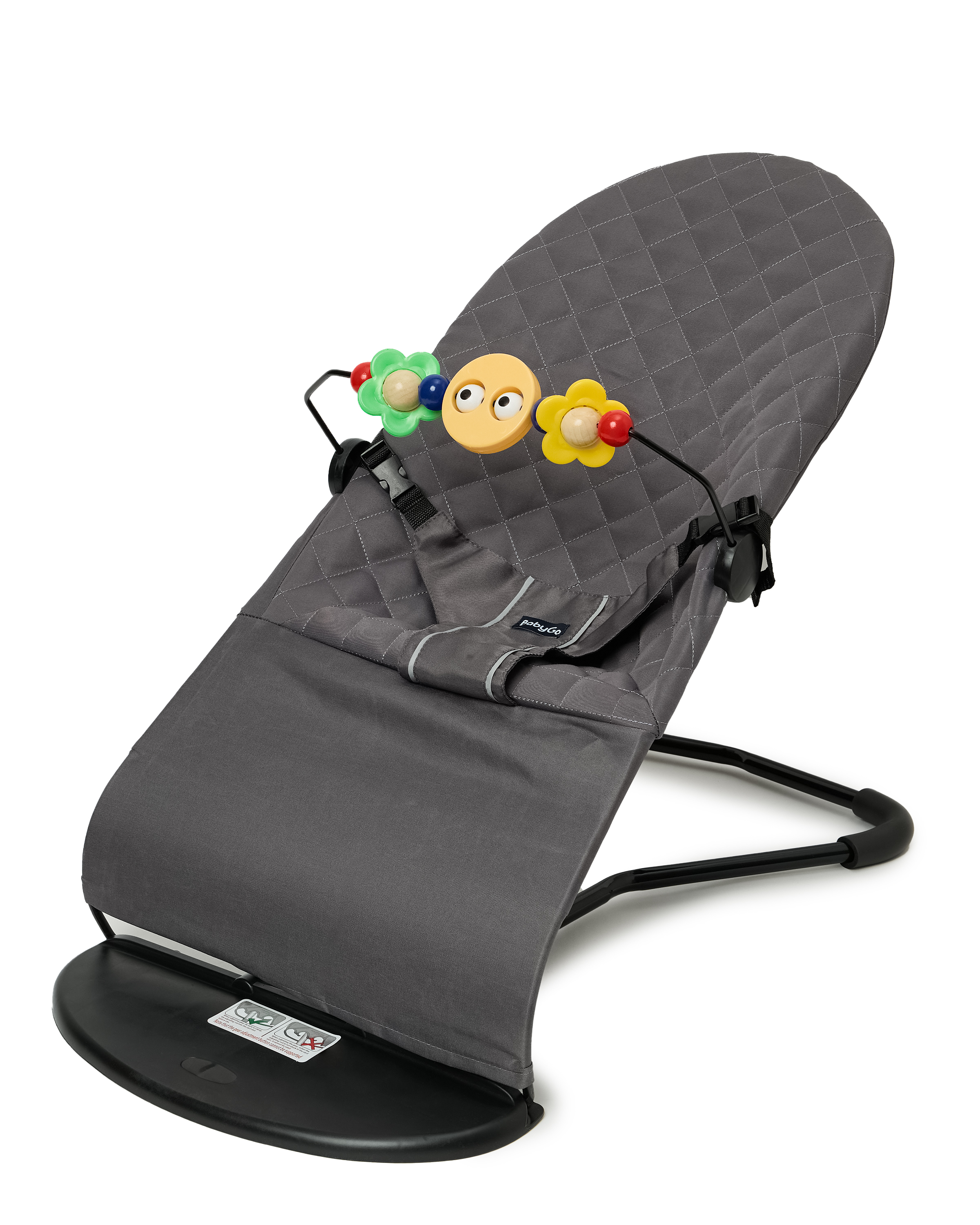 Шезлонг BabyGo Balance New серый - фото 1
