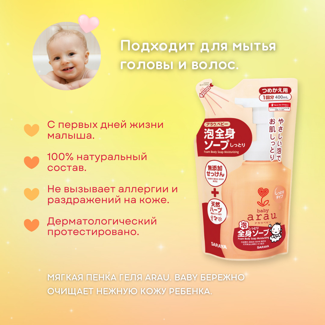 Пена Arau baby 400 мл - фото 3