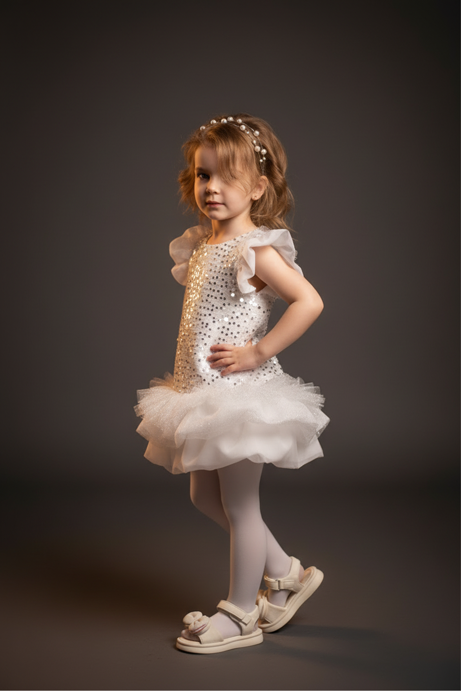 Платье Minilik Платье.Снежинка.Белый - фото 4