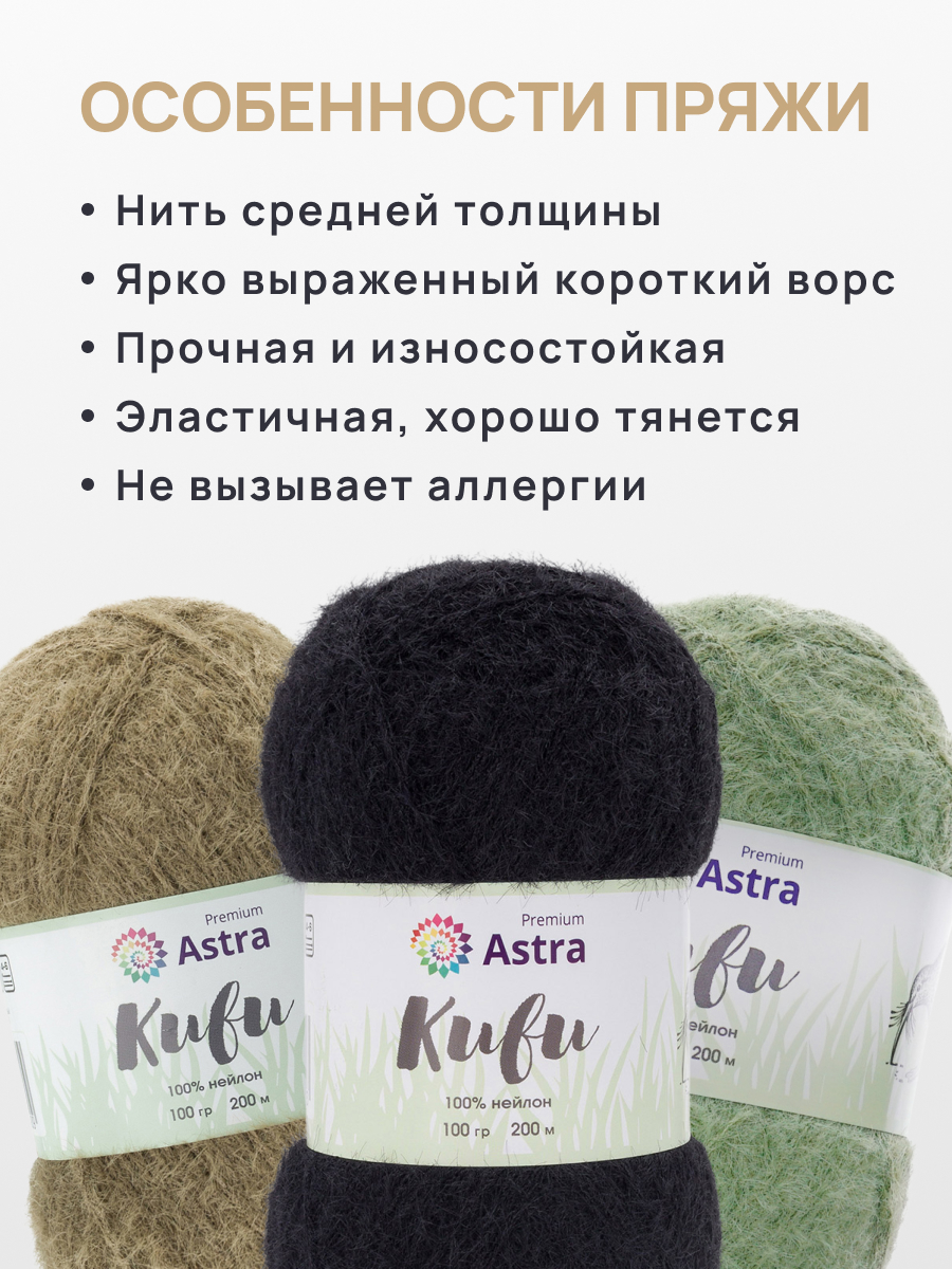 Пряжа для вязания Astra Premium 100г 200м 3шт - фото 3