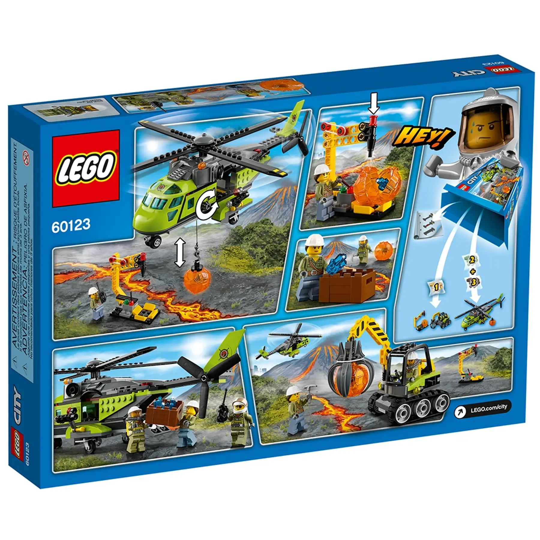 Конструктор LEGO City «Вертолет снабжения вулкана» 330 дет. - фото 7