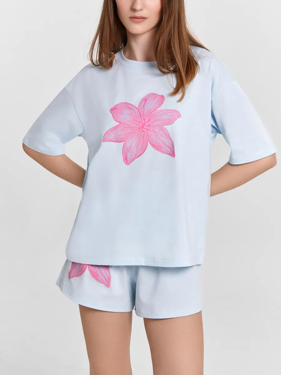 Пижама Mark Formelle (Марк Формэль) 592591/кристалл +печать - фото 1