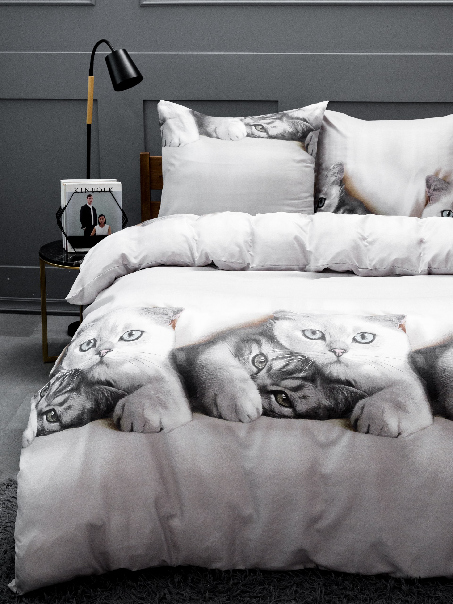 Комплект постельного белья PAVLine Котик евро - фото 8