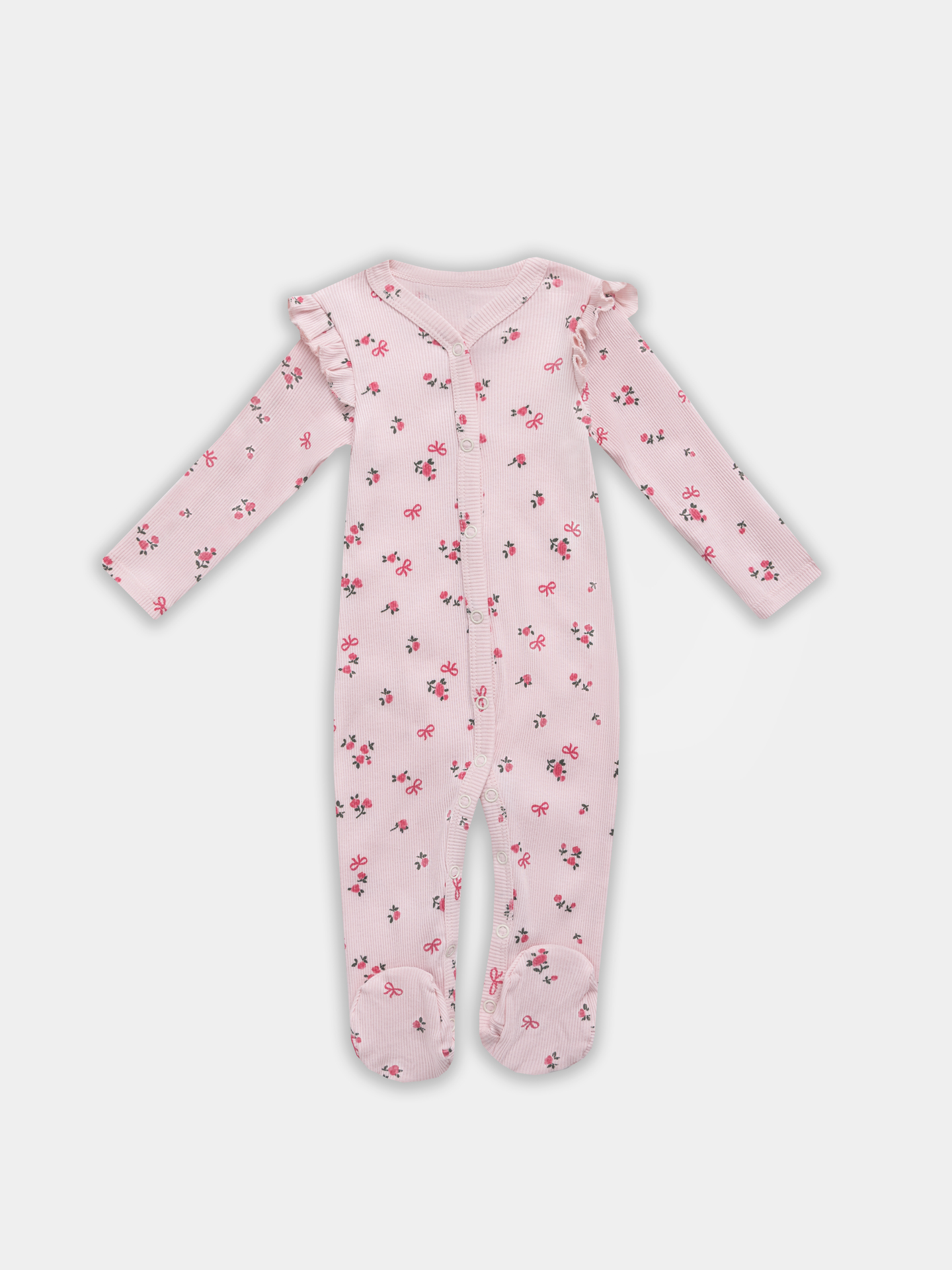 Комбинезон 2 шт Mark Formelle (Марк Формэль) 14007-2/сердца на св.розовом +цветочки на розовом - фото 3