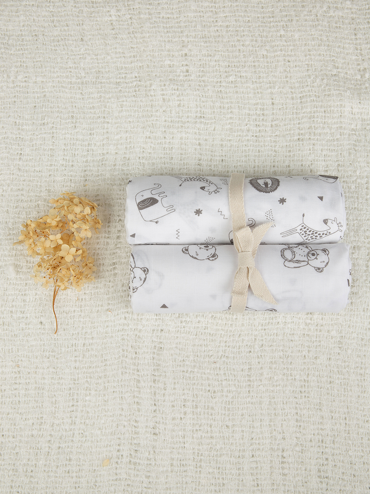 Пелёнка inlovery муслин 130x90 см 2 шт. - фото 15