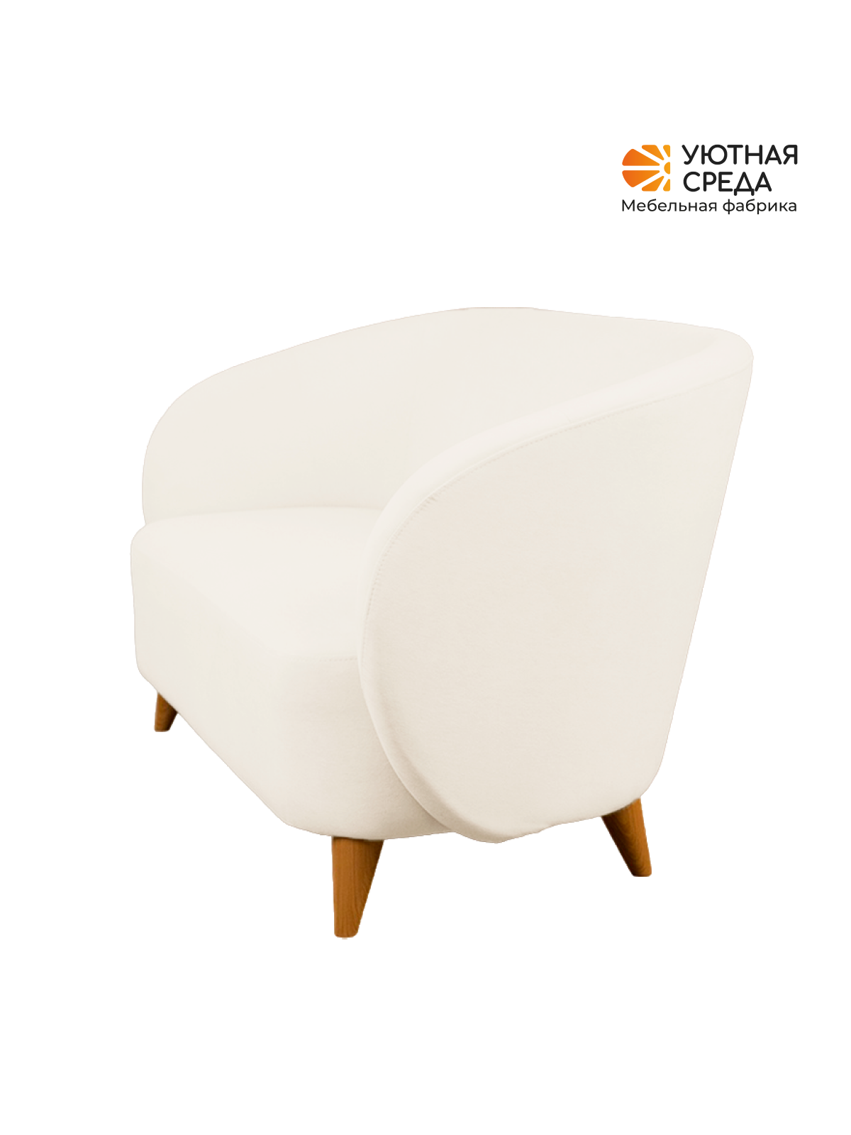 Диван Уютная среда молочный велюр белый - фото 15