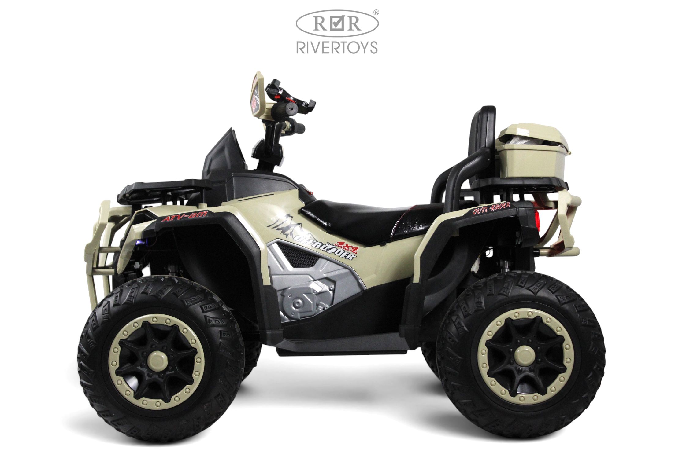 Электромобиль RIVERTOYS Z111ZZ-NEW-BEIGE С пультом ДУ - фото 8