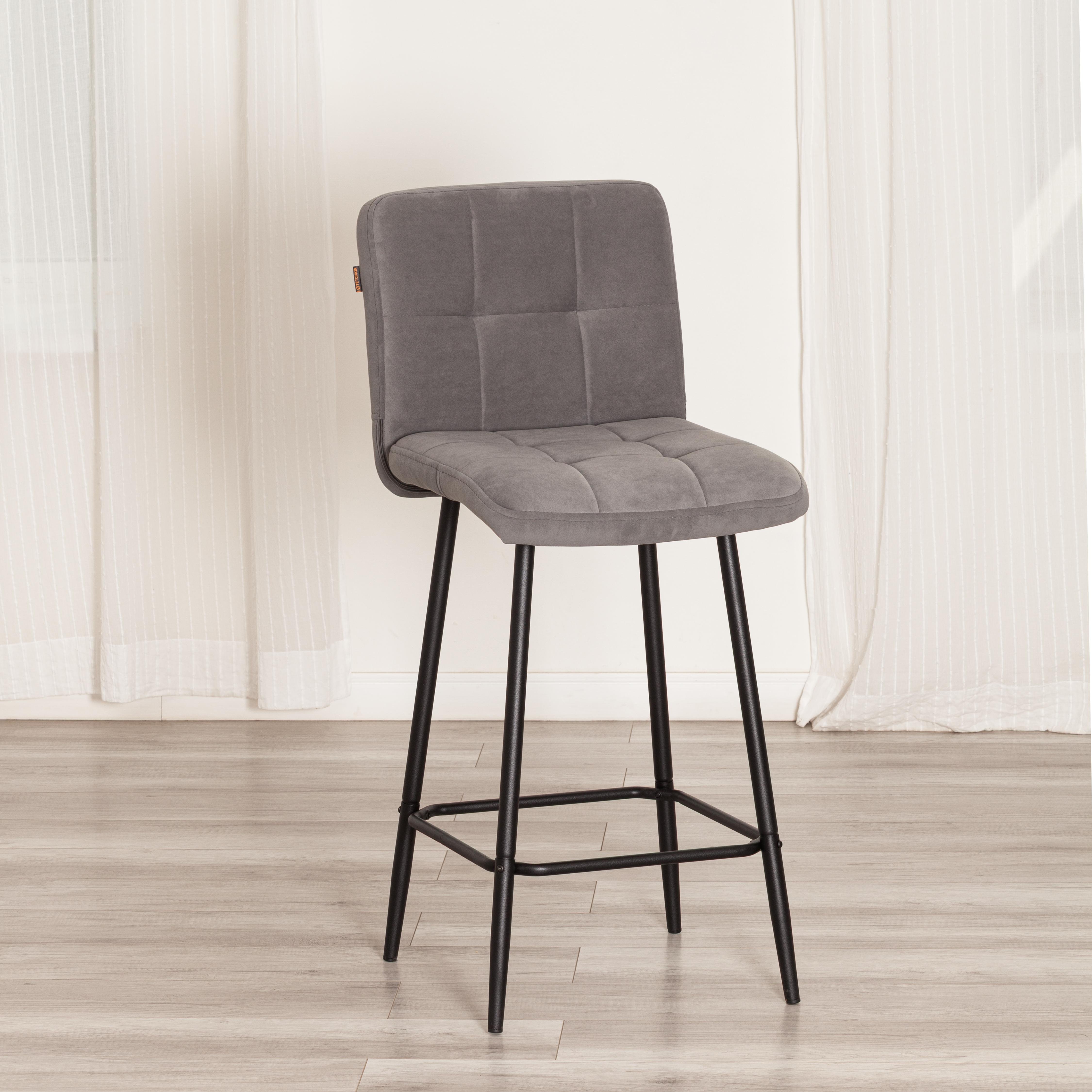 Стул TETCHAIR Medeo велюр серый - фото 1