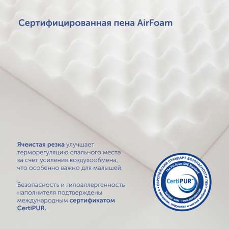 Комплект в кроватку buyson BuyLittle: пенный матрас 70х140 + одеяло 140х105 + подушка