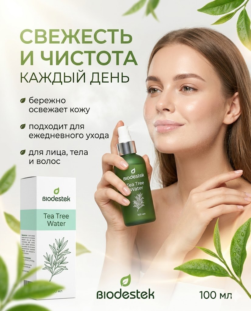 Вода Чайное дерево DESTEK для кожи и волос - фото 1