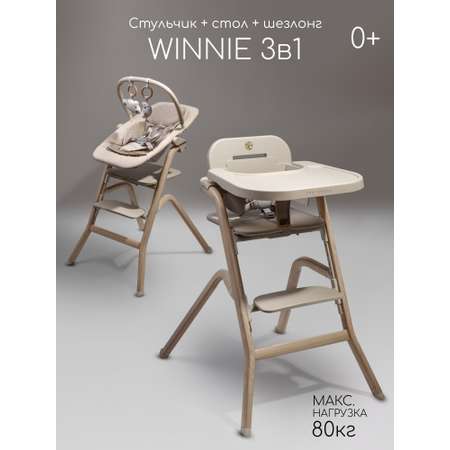 Стульчик для кормления Amarobaby Winnie бежевый